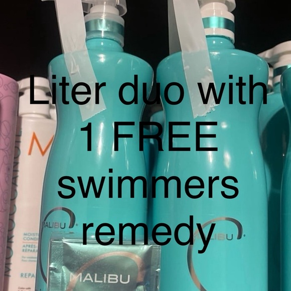 NEW Malibu C Swimmers Wellness Shampoo&Conditioner liters*gets the green out!! - Picture 3 of 7